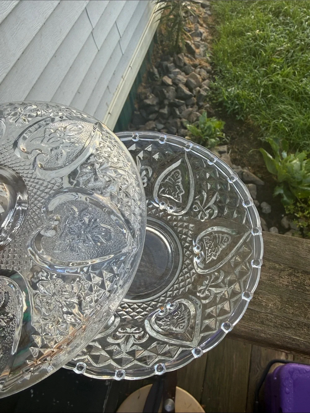 Clear Pressed Glass Covered Dish - Elegant Clear Serving Bowl